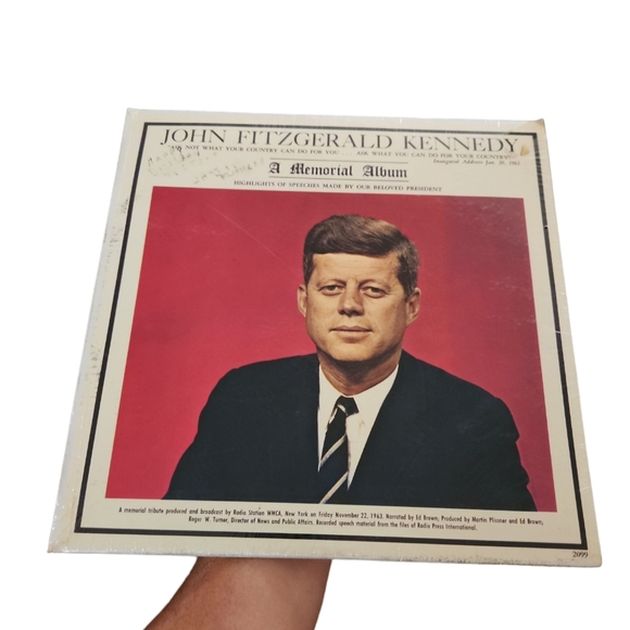 NOS Rare VTG John Fitzgerald Kennedy A Memorial Album Sealed Vinyl LP Record JFK - Picture 1 of 4